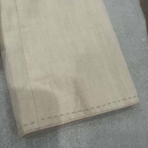 [40/US S/M]WMN Cream Linen Blend Summer/Spring Blazer Single Breast 2 Button - Picture 3 of 13